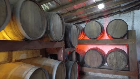 Many-barrels-aging-with-sugarcane-liquor-inside