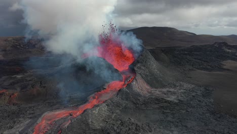 Vídeo-Aéreo-De-Drones-4k-De-La-Erupción-Volcánica-De-Islandia-2024