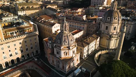 Drone-Orbits-Above-Church-of-Santa-Maria-di-Loreto,-The-Most-Holy-Name-of-Mary