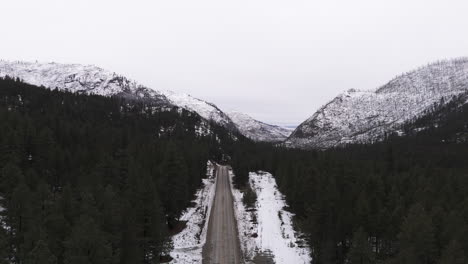 A-Solitary-Drive-on-Kelowna-Rock-Creek's-Snowy-Route