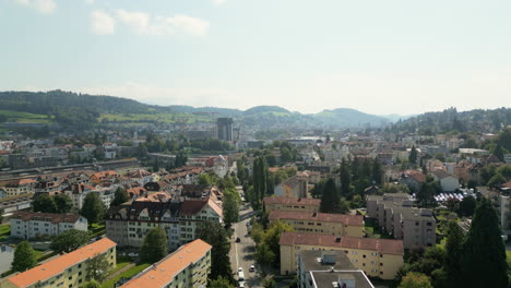 Antena-De-La-Ciudad-St.-Galen-En-Suiza