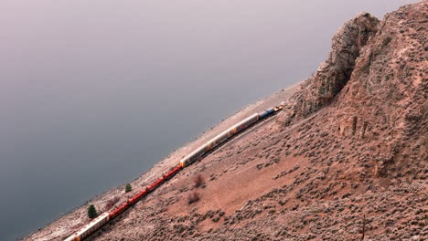 Tracking-Twilight:-Train-Beside-Kamloops-Lake