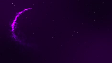 Animación-De-Partículas-Mágicas-Estrellas-Fugaces-Brillantes-En-La-Noche-Cielo-Centelleante-Universo-Astronomía-Fondo-Superpuesto-Púrpura-Oscuro