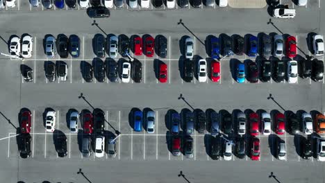 Top-down-aerial-view-of-parking-lot