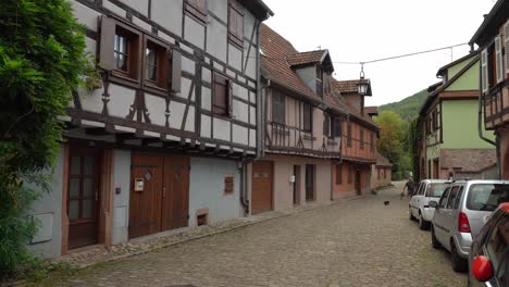 Half-Timbered-Houses-of-Kayserberg-Village-During-Early-Autumn-on-a-Gloomy-Day