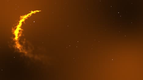 Magic-particle-animation-glowing-shooting-stars-in-nighttime-twinkle-sky-universe-astronomy-background-overlay-dark-orange