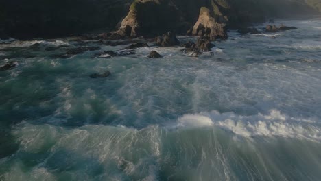 Waves-crashing-in-a-rough-part-of-the-Chilean-Coast-in-the-Valdivian-Coastal-reserve-in-South-America