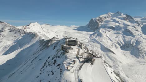 Gornergrat-Train-Station-4K-Cinematic-Drone-Shot---Zermatt---Switzerland
