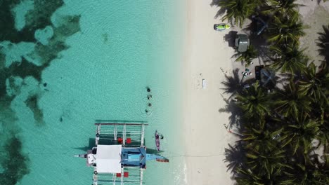 Drohnenaufnahme-Des-Strandes-Auf-Der-Insel-Kalanggaman,-Philippinen,-Aus-Der-Vogelperspektive