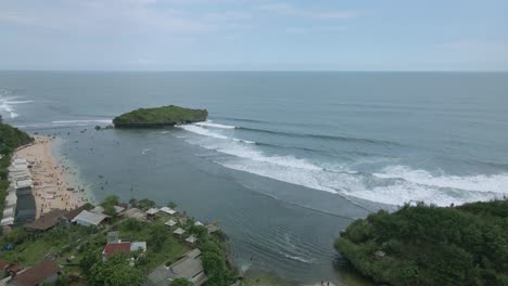 Luftaufnahme-Des-Indonesischen-Strandes
