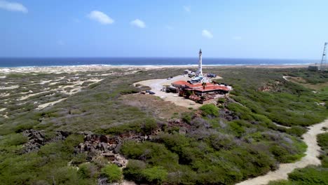 Kalifornischer-Leuchtturm-In-Aruba-Luftaufnahme