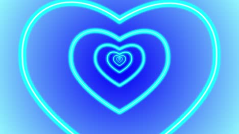 Heart-romance-love-animation-valentine's-day-neon-light-tunnel-portal-visual-effect-background-abstract-color-teal-blue