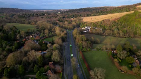 Sky-View-Time-Lapse-over-A24-at-Box-Hill