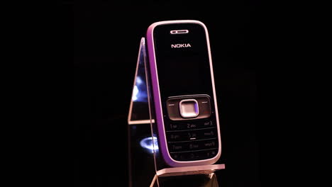Vintage-Nokia-1209-Cellular-Phone,-Close-Up