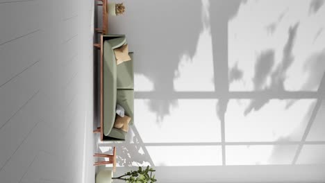 Modern-apartment-living-room-with-couch-and-shadows-of-clouds-moving-on-the-grey-wall-by-gently-summer-wind-breeze-rendering-animation-Architecture-interior-design-concept-vertical-Timelapse