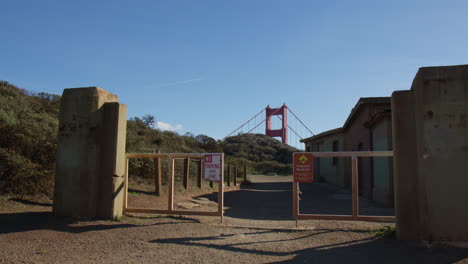 Overlooking-Golden-Gate-Bridge-From-The-Near-Structures-In-San-Francisco,-California,-USA