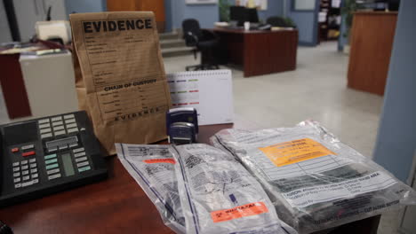 Evidence-bag-in-a-police-station-lockup