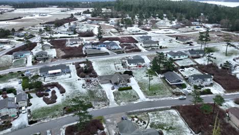 Schneebedeckte-Nachbarschaft-In-Coupeville,-Washington