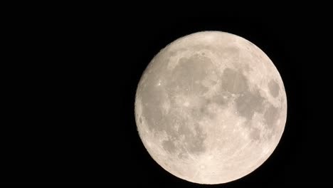 Supermoon-In-Motion,-Rising-Against-Dark-Night-Sky