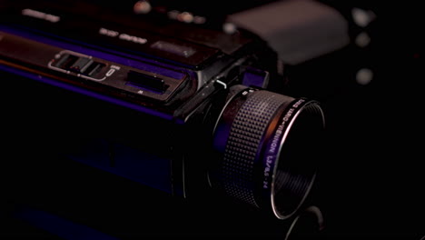 Vintage-8mm-Video-Camera,-Close-Up