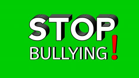 STOP-bullying-Text-animation-motion-graphics-on-red-on-green-screen-background-video-elements