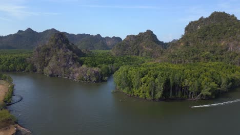 boat-mangrove-river-hills-malaysia-Langkawi