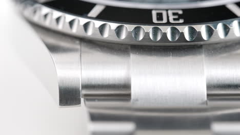 Close-up-of-a-rotating-watch-silver-color