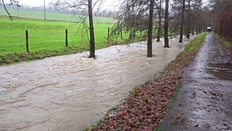 Natürliche-Flussdynamik.-Wassermassen-Nach-Regenfällen