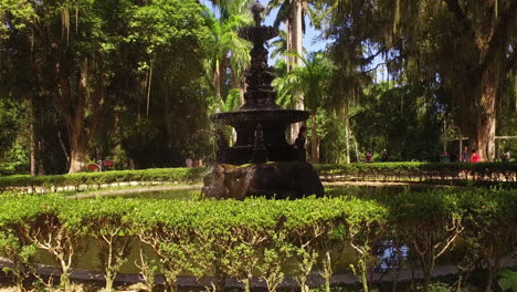 Fountain-in-Jardim-Botanico,-Rio-De-Janeiro,-Brazil