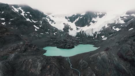 Glaciers-And-Llaguna-de-los-Témpanos-In-Glaciar-Vinciguerra-In-Ushuaia,-Tierra-del-Fuego,-Argentina