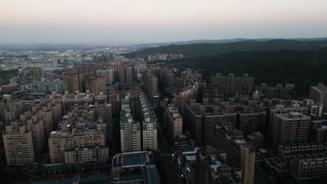 Panning-Drone-View-Residential-High-Rise-Buildings-Luzhu-District-Taoyuan-Taiwan