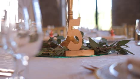 Golden-Wedding-Table-Number-Sign-At-The-Reception-Venue