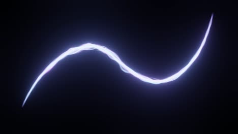 Sci-fi-curved-light-beam-glowing-on-a-black-background