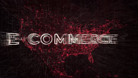 Digital-E-Commerce-Text-Animation-in-front-of-USA-Map