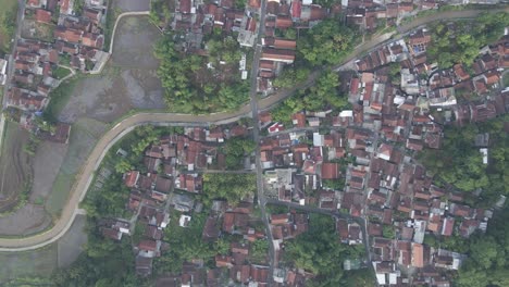 Aerial-high-altitude-view-of-Indonesia-countryside