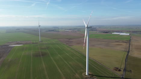 windmill-spin-blades-on-wind-sunny-day-aerial-circulating