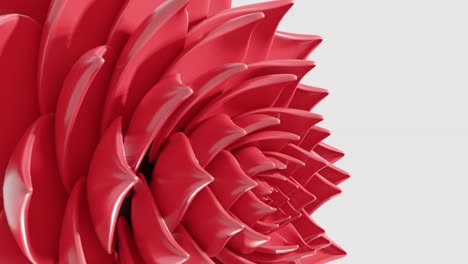 Eine-Digitale-Kunstanimation-Einer-Roten-Lotusblüte,-Die-Sich-In-Einer-Schleife-öffnet,-3D-Rendering-Vertikal