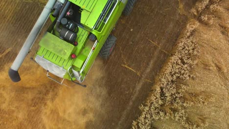 Aerial-Top-Down-View-Combine-Harvester