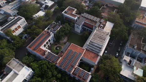 Solar-pannels-fixed-on-top-of-a-villa-loacted-in-asian-country