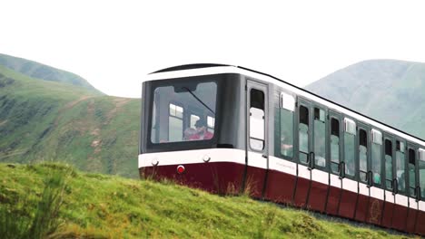 Snowdon-Mountain-Railway-Vorderwagen-Nähert-Sich-Aus-Nächster-Nähe