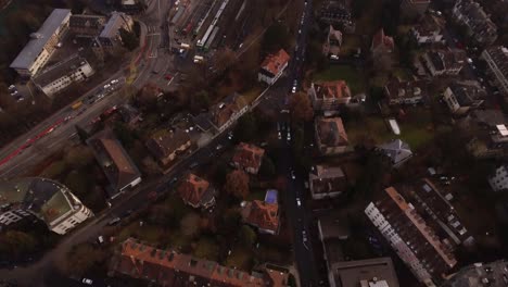 Aerial-Shot-of-the-city-of-Bern,-Switzerland