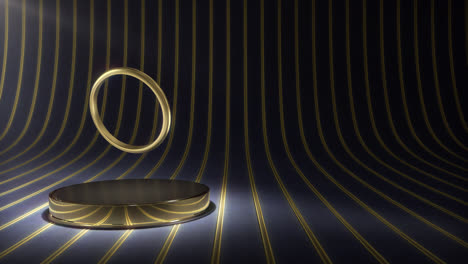 Gold-Ring-Hintergrund-Schleife-Luxus