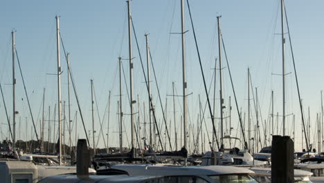 shot-of-yacht-masts-at-Lymington-Marina