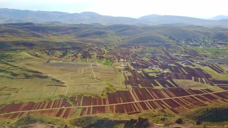 Scenic-Aerial-Landscape-Over-Mirador-Bandurrias-Rock-Formation-in-Peru