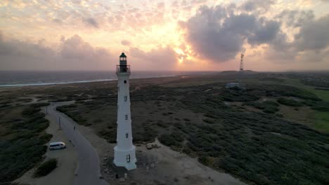 aerial-push-in-california-lighthouse-in-Aruba