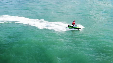 Jet-ski-cruising-on-Atlantic-Ocean-of-California-at-sunny-day