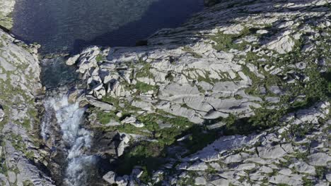 Cascata-di-stroppia-in-summer-with-rushing-water-over-rocks,-aerial-view