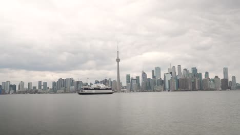 Toronto-Ontario-Cityscape-Day-Timelapse-With-Ferry-and-Lake