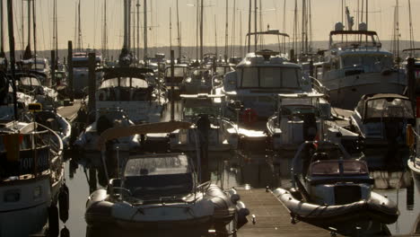 silhouette-shot-of-boats-and-yachts-at-Lymington-Marina