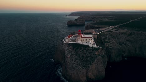 Faro-Y-Promontorio-De-Cabo-De-São-Vicente-En-Algarve,-Sur-De-Portugal